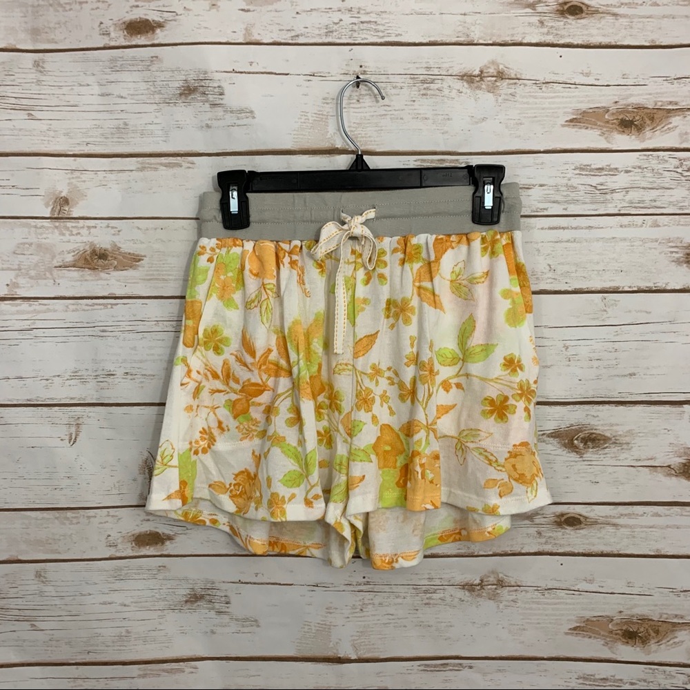 Altar’d State Floral Pull Drawstring Pajama Shorts - Picture 1 of 5